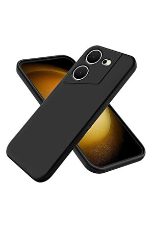 Tecno Pova 5 Pro Uyumlu Silikon Kılıf - Kamera Korumalı Esnek Pastel Renk Kapak - Siyah