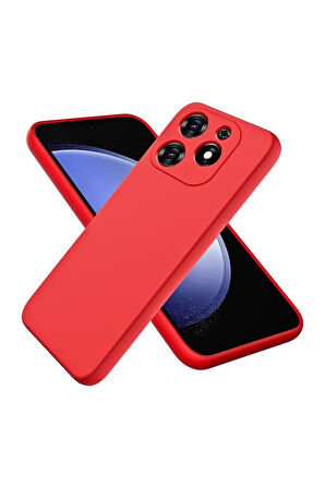 Tecno Spark Go 2024 Uyumlu Silikon Kılıf - Kamera Korumalı Esnek Pastel Renk Kapak - Kırmızı