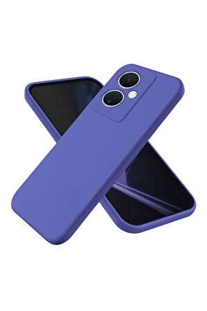 Vivo V29 Lite Uyumlu Silikon Kılıf - Kamera Korumalı Esnek Pastel Renk Kapak - Lacivert