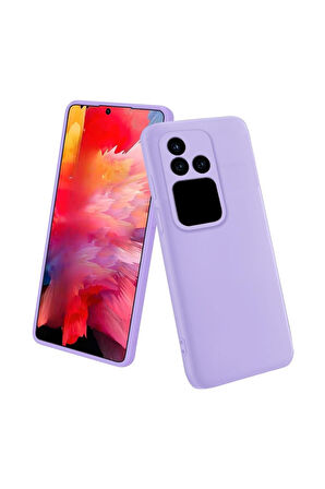 Vivo V30 Pro Uyumlu Silikon Kılıf - Kamera Korumalı Esnek Pastel Renk Kapak - Lila