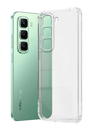 Infinix Hot 50 Pro Plus 4G Uyumlu Şeffaf Silikon Kılıf - Kamera Korumalı Esnek Tam Koruma Kapak
