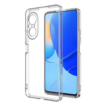 Huawei Nova 9 SE Uyumlu Şeffaf Silikon Kılıf - Kamera Korumalı Esnek Tam Koruma Kapak