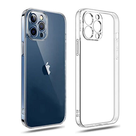 Apple iPhone 16 Pro Uyumlu Şeffaf Silikon Kılıf - Kamera Korumalı Esnek Tam Koruma Kapak