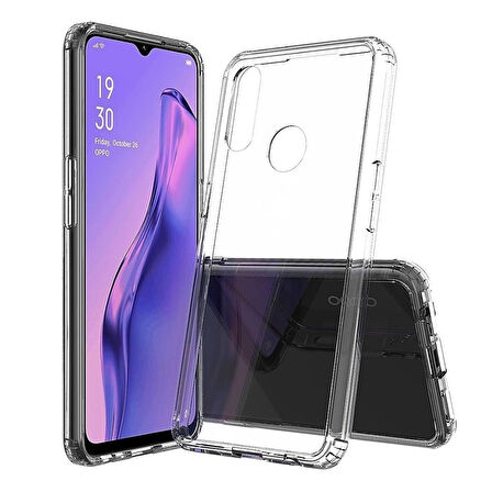 Oppo A31 Uyumlu Şeffaf Silikon Kılıf - Kamera Korumalı Esnek Tam Koruma Kapak