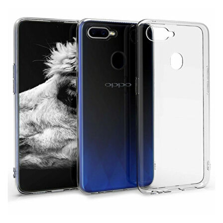 Oppo A5S Uyumlu Şeffaf Silikon Kılıf - Kamera Korumalı Esnek Tam Koruma Kapak