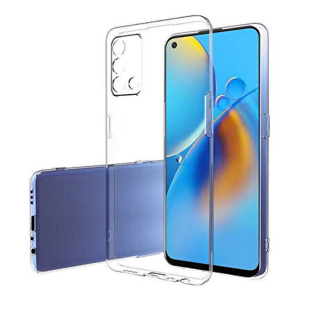 Oppo A74 4G Uyumlu Şeffaf Silikon Kılıf - Kamera Korumalı Esnek Tam Koruma Kapak