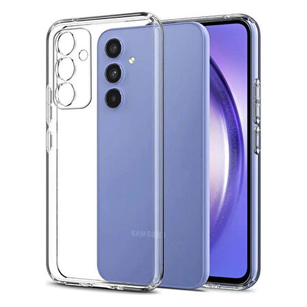 Samsung Galaxy A34 Uyumlu Şeffaf Silikon Kılıf - Kamera Korumalı Esnek Tam Koruma Kapak