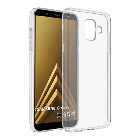 Samsung Galaxy J6 Plus Uyumlu Şeffaf Silikon Kılıf - Kamera Korumalı Esnek Tam Koruma Kapak