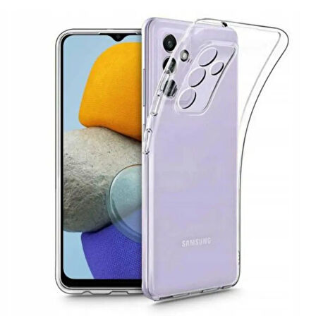 Samsung Galaxy M23 Uyumlu Şeffaf Silikon Kılıf - Kamera Korumalı Esnek Tam Koruma Kapak