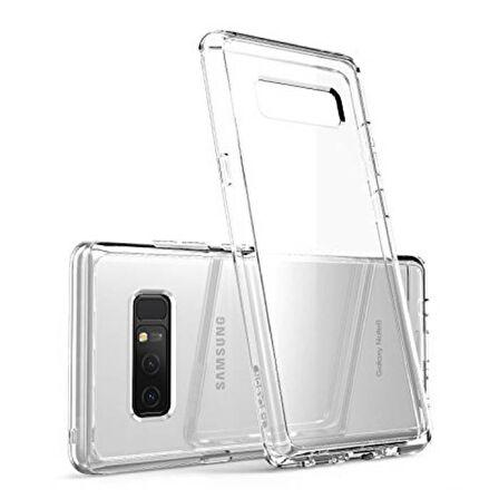 Samsung Galaxy Note 8 Uyumlu Şeffaf Silikon Kılıf - Kamera Korumalı Esnek Tam Koruma Kapak