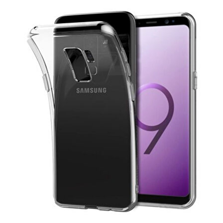 Samsung Galaxy S9 Plus Uyumlu Şeffaf Silikon Kılıf - Kamera Korumalı Esnek Tam Koruma Kapak