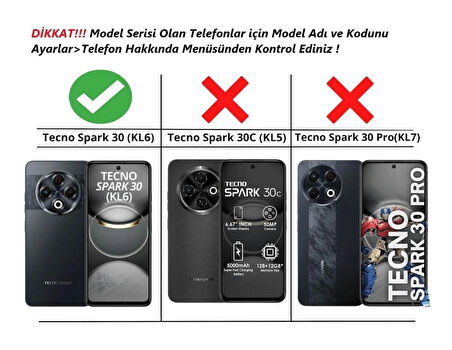 Tecno Spark 30 Uyumlu Şeffaf Silikon Kılıf - Kamera Korumalı Esnek Tam Koruma Kapak
