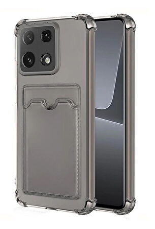 Xiaomi 14 Kılıf Darbe Emici Köşe Korumalı Kartlıklı Cüzdanlı Silikon Kapak