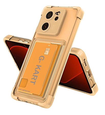 Xiaomi 13T Kılıf Darbe Emici Köşe Korumalı Kartlıklı Cüzdanlı Silikon Kapak