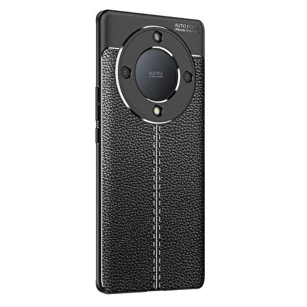Honor Magic 6 lite Silikon Kılıf Deri Desenli Kamera Korumalı Darbe Emici Kapak