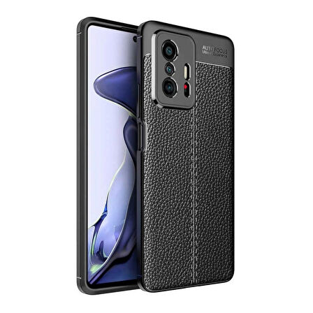 Xiaomi 11T Silikon Kılıf Deri Desenli Kamera Korumalı Darbe Emici Kapak