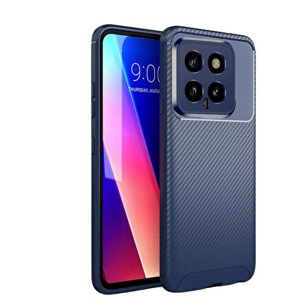Xiaomi 15 Uyumlu Silikon Kılıf Karbon Desenli Darbe Emici Autofocus Tam koruma Kapak