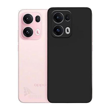 Oppo Reno 13 Pro Uyumlu Silikon Kılıf - Kamera Korumalı Esnek Pastel Renk Kapak - Siyah