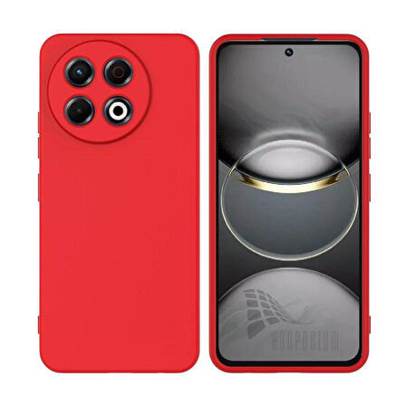 Tecno Spark 30 Pro Uyumlu Silikon Kılıf - Kamera Korumalı Esnek Pastel Renk Kapak - Kırmızı