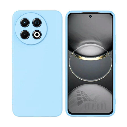 Tecno Spark 30 Pro Uyumlu Silikon Kılıf - Kamera Korumalı Esnek Pastel Renk Kapak - Mavi