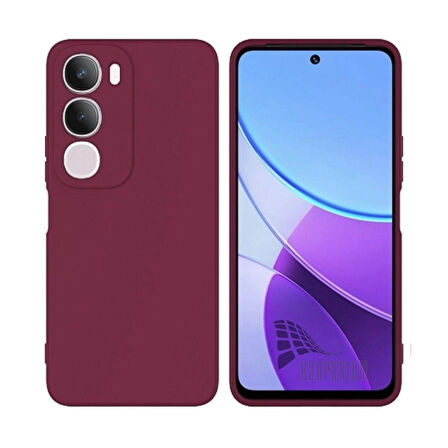 Vivo Y19S Uyumlu Silikon Kılıf - Kamera Korumalı Esnek Pastel Renk Kapak - Mürdüm