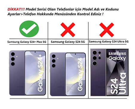 Samsung Galaxy S24 Plus Uyumlu Kılıf Yüzüklü Standlı Extra Darbe Koruma Sert Silikon Kapak - Lacivert
