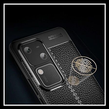 Vivo S18 Deri Desenli Silikon Kılıf - Ultra Darbe Emici Kamera Korumalı Kapak