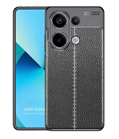 Poco M6 Pro Deri Desenli Silikon Kılıf - Ultra Darbe Emici Kamera Korumalı Kapak