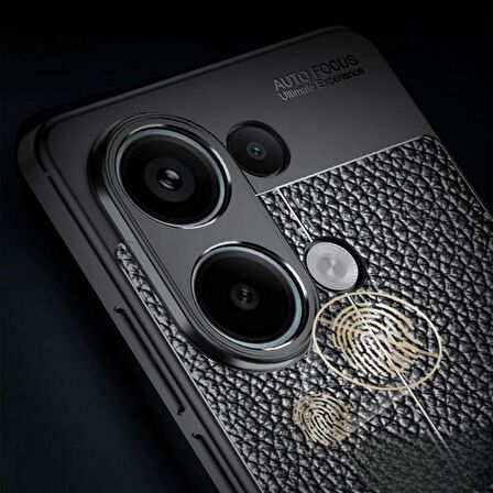 Poco M6 Pro Deri Desenli Silikon Kılıf - Ultra Darbe Emici Kamera Korumalı Kapak