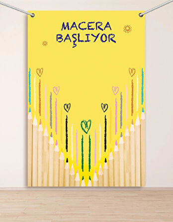 Macera Başlıyor Hatıra Fotoğraf Panosu Branda 160x200