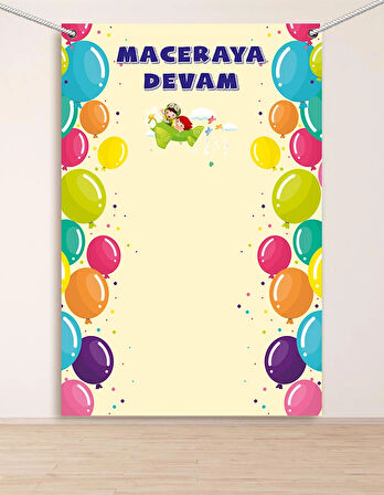 Maceraya Devam Hatıra Fotoğraf Panosu Branda 160x200