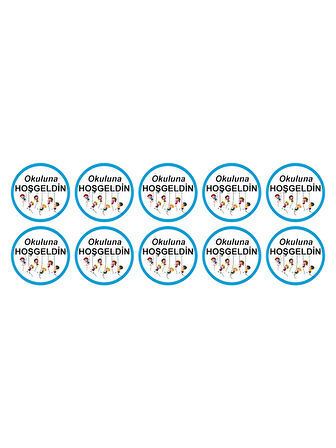 Okula Hoş Geldin Sticker 10 Adet 