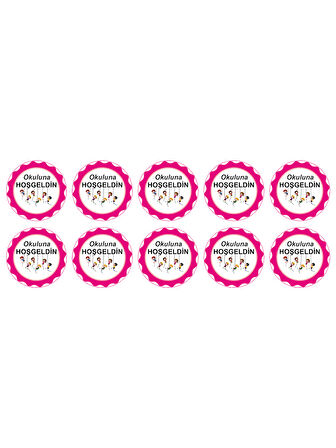 Okula Hoş Geldin Sticker 10 Adet 