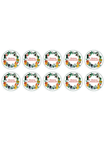 Okula Hoş Geldin Sticker 10 Adet 