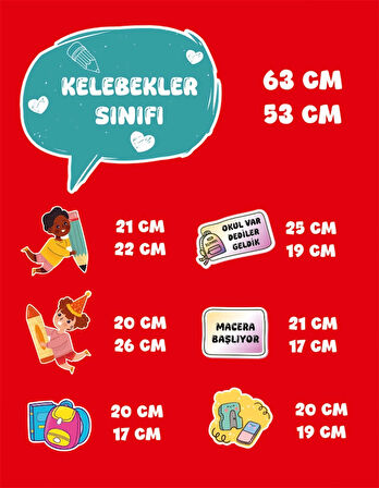 Okula Hoşgeldin Kapı Süsleme Stickerları