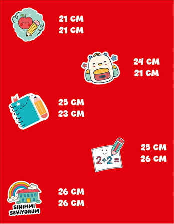 Okula Hoşgeldin Kapı Süsleme Stickerları