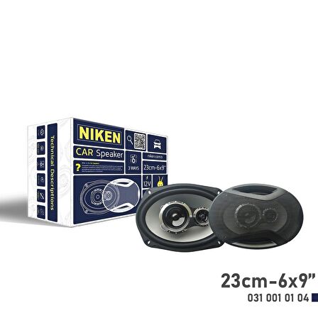 Niken Araç Hoparlörü 23Cm Oval 6X9 İnç / 2 Adet