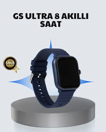 Akıllı Saat 360 mAh Çoklu Spor Modlu Lacivert Siyah Kordon