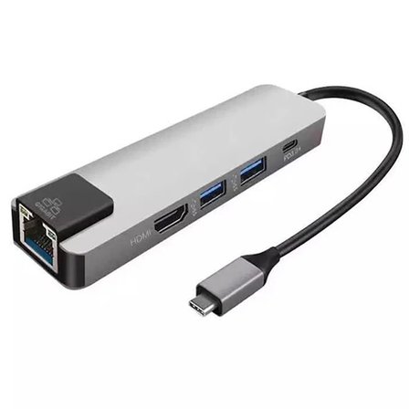 ALLY 5İN1  USB 3.1 Type C To HDMI 2xusb 3.0 RJ45 Ethernet Dönüştürücü Adaptör-1852
