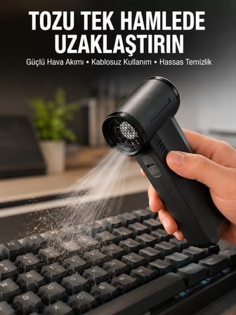 Yüksek Hızlı Kablosuz El Tipi Hava Üfleme Temizlik Cihazı Yeni Nesil