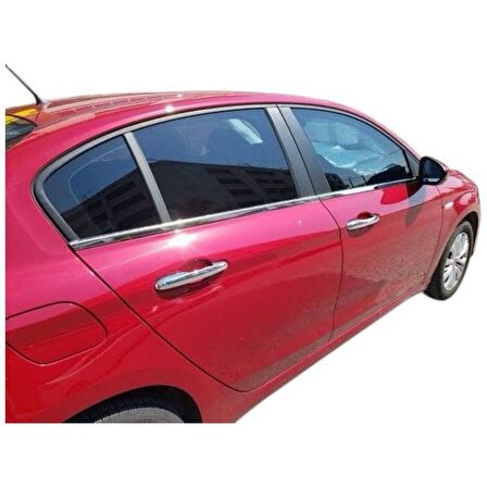 Fiat Egea  Paslanmaz Çelik Krom Cam Çıtası Takımı 4 Prç