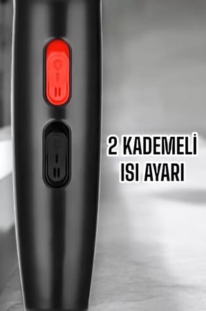Tüm Saç Tiplerine Uygun İki Kademeli Hız Ayarlı Fön Makinesi