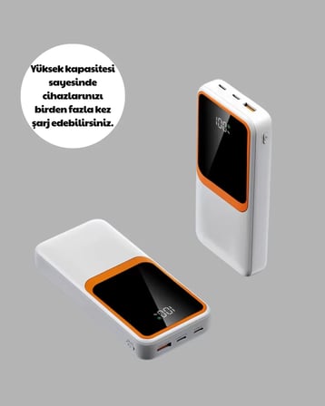 10.000 mAh Bataryalı Dijital Göstergeli Taşınabilir Powerbank