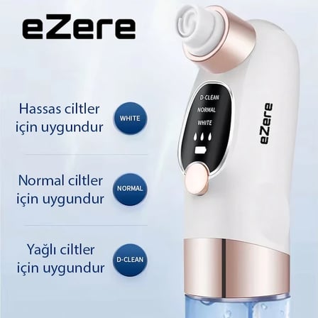 EZERE Su Hazneli Şarjlı Vakumlu Siyah Nokta Temizleme cihazı-1852