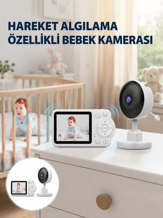 Yakınlaştırma Özellikli Gece Görüşlü Bebek İzleme Kamerası Yeni Nesil