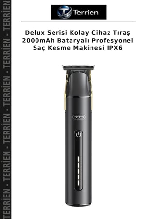 Delux Serisi Kolay Cihaz Tıraş 2000mAh Bataryalı Profesyonel Saç Kesme Makinesi IPX6