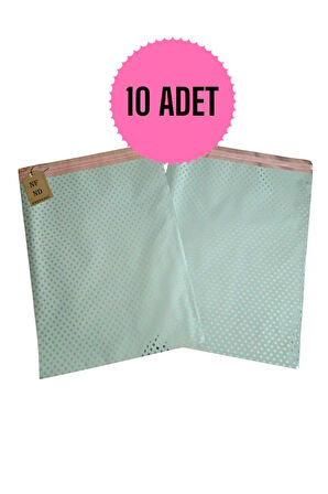 10 ADET METALİZE HEDİYE POŞETİ KENDİNDEN YAPIŞKANLI 25x35 YEŞİL (TURKUAZ)