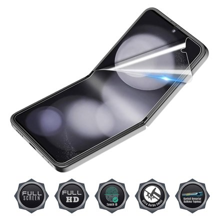 Honor Magic V Flip Uyumlu Katlanır İç Ekran Koruyucu Esnek Nano Hydrogel Film - Extra Koruma