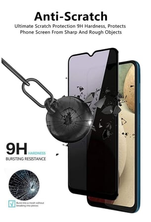Casper Via F30 Hayalet Ekran Koruyucu 6D Kırılmaz Cam Gizlilik Korumalı - Extra Darbe Koruma - Ekranı Tam Kaplar