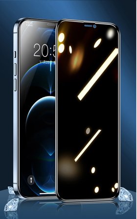 Apple Uyumlu iPhone 15 Pro Hayalet Ekran Koruyucu 9D Kırılmaz Cam Gizlilik Korumalı Extra Darbe Koruma Ekranı Tam Kaplar